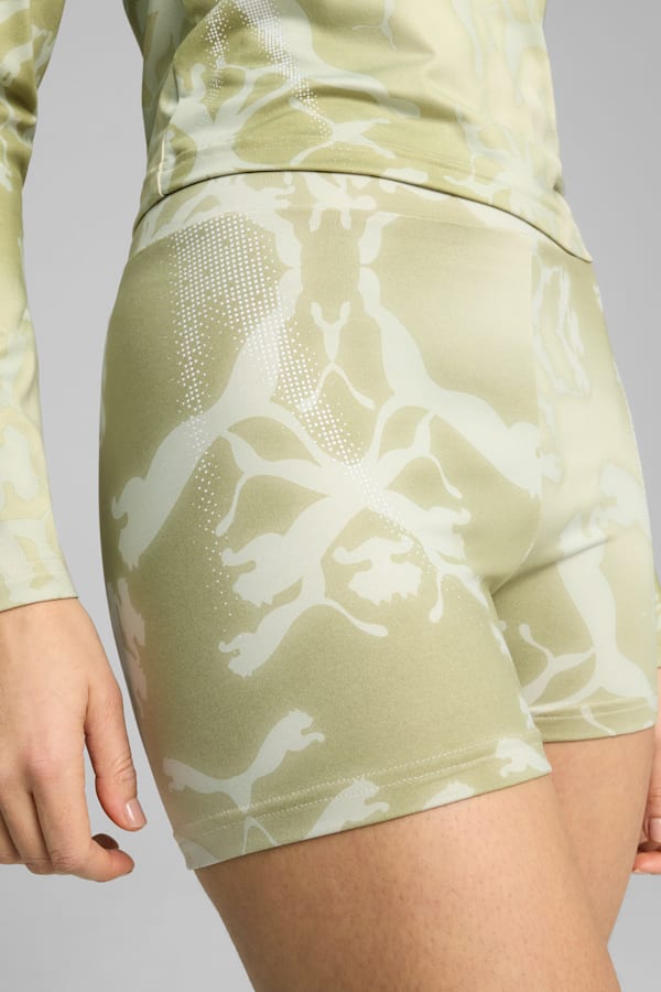 DARE TO All-Over Print 3" Tights Women, Pistachio Green-AOP, extralarge